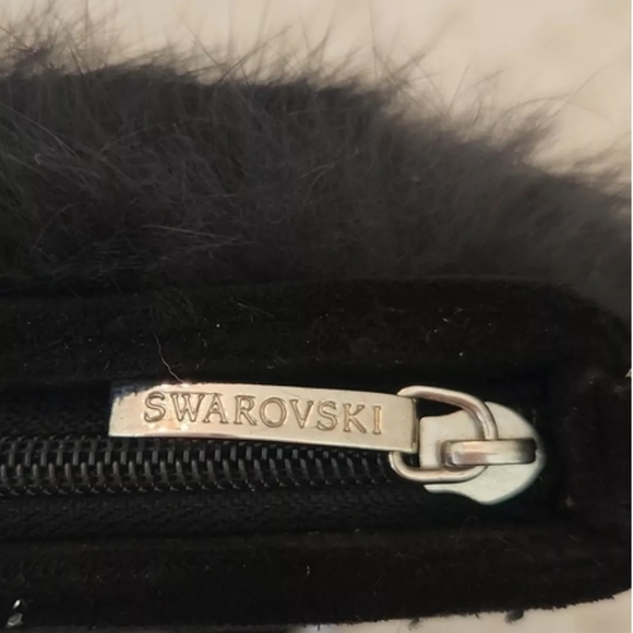 NWT ❤️SWAROVSKI Isabella rabbit fur Evening Bag *Retail $295** - Picture 9 of 10